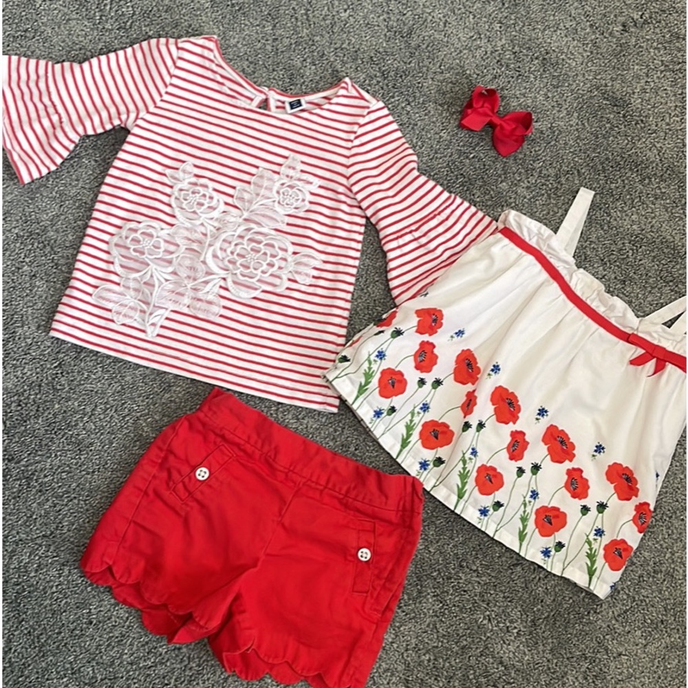 Adorable Janie and Jack red girls outfit